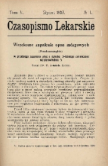 Czasopismo Lekarskie 1903 T. V nr 1