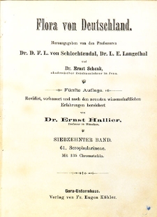 Flora von Deutschland. Band 17: Scrophularineae