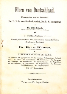 Flora von Deutschland. Band 21: Rutaceae, Zygophylleae, Hypericineae, Empetreae, Oxalideae, Lineae, Balsamineae, Geraniceae, Malvaceae, Tiliaceae, Sapindaceae, Terebinthaceae, Ampelideae, Aquifoliaceae, Celastrineae, Staphyleaceae, Rhamneae, Philadelpheae, Aristolochiaceae