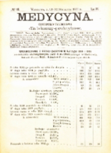 Medycyna i Kronika Lekarska : czasopiosmo tygodniowe dla lekarzy praktyków 1887, R. XV nr 18