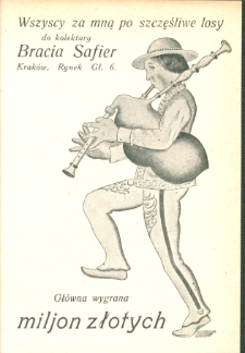 Wszyscy za mną po szczęśliwe losy do kolektury Bracia Safier Krak&oacute;w, Rynek Gł. 6