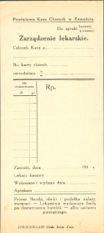 Zarządzenie lekarskie (recepta)