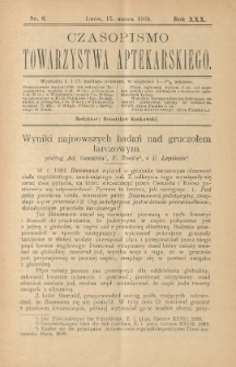 Czasopismo Towarzystwa Aptekarskiego 1990 R.XXX nr 6