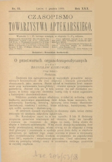 Czasopismo Towarzystwa Aptekarskiego 1990 R.XXX nr 23