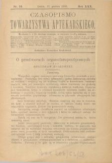 Czasopismo Towarzystwa Aptekarskiego 1990 R.XXX nr 24