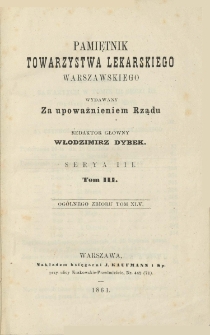 Pamiętnik Towarzystwa Lekarskiego Warszawskiego 1861 t. 45 nr 1-12
