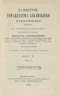 Pamiętnik Towarzystwa Lekarskiego Warszawskiego 1868 t. 60 nr 1-6