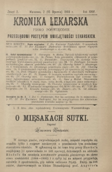 Kronika Lekarska : pismo poświęcone przeglądowi postęp&oacute;w umiejętności lekarskich 1903 R. 24 z. 2