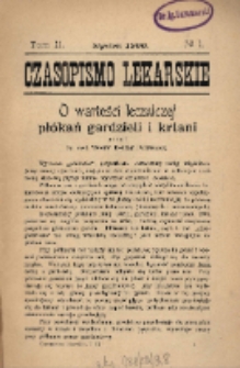 Czasopismo Lekarskie 1900 R. II T. II nr 1