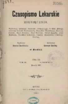 Czasopismo Lekarskie 1901; spis treści rocznika III