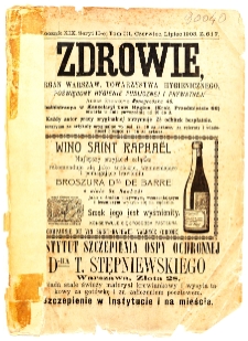 Zdrowie : miesięcznik poświęcony hygienie publicznej i prywatnej 1903 T. 19 nr 6-7