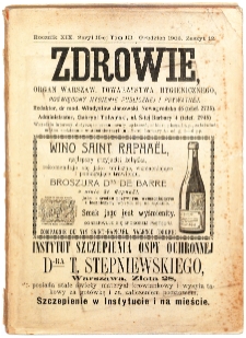 Zdrowie : miesięcznik poświęcony hygienie publicznej i prywatnej 1903 T. 19 nr 12