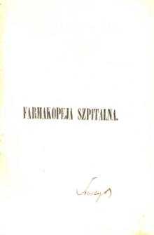 Farmakopeja Szpitalna