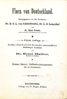 Flora von Deutschland. Band 1: Gef&auml;sskryptogamen