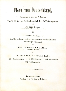 Flora von Deutschland. Band 26: Crassulaceae, Saxifrageae, Cornaceae