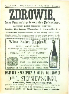 Zdrowie : miesięcznik poświęcony hygienie publicznej i prywatnej 1905 T. 21 nr 9