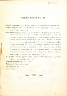 Zdrowie : miesięcznik poświęcony hygienie publicznej i prywatnej 1907 T. 21 nr 12