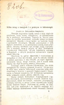 Kilka uwag o teoryjach i o praktyce w hidroterapii