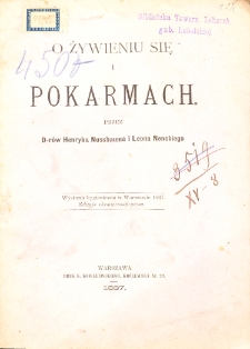 O żywieniu się i pokarmach