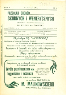 1906, Przegląd chor&oacute;b sk&oacute;rnych i wenerycznych nr 2