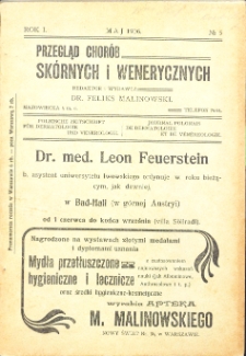 1906, Przegląd chor&oacute;b sk&oacute;rnych i wenerycznych nr 5