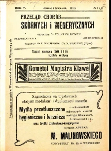 1910, Przegląd chor&oacute;b sk&oacute;rnych i wenerycznych nr 3-4