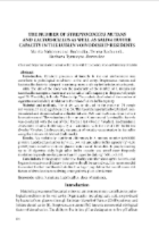 The number of Streptococcus Mutans and Lactobacillus as well as saliva buffer capacity in the Lublin Voivodeship residents