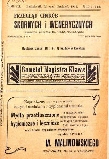 1912, Przegląd chor&oacute;b sk&oacute;rnych i wenerycznych nr 10-12