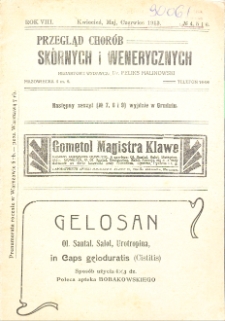 1913, Przegląd chor&oacute;b sk&oacute;rnych i wenerycznych nr 4-6