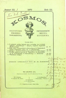 Kosmos: czasopismo Polskiego Towarzystwa Przyrodnik&oacute;w im. Kopernika. Zeszyt 3