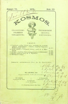Kosmos: czasopismo Polskieo Towarzystwa Przyrodnik&oacute;w im. Kopernika. Zeszyt 6