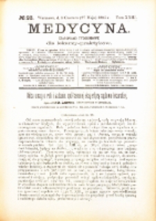 Medycyna. Czasopismo tygodniowe dla lekarzy praktycznych. 1894/95 T. XXIII nr 23