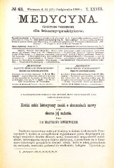 Medycyna. Czasopismo tygodniowe dla lekarzy praktycznych 1900 T. XXVIII nr 42