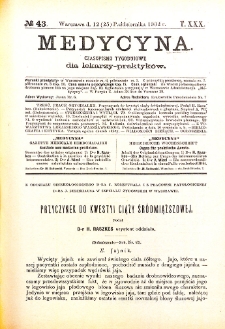 Medycyna. Czasopismo tygodniowe dla lekarzy praktycznych 1901-1902 T.XXX nr 43
