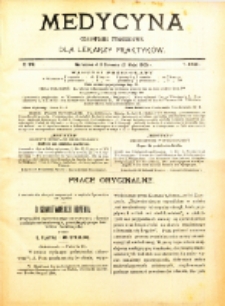 Medycyna. Czasopismo tygodniowe dla lekarzy praktycznych. 1904/1905 T. XXXIII nr 22