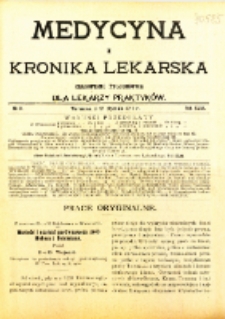 Medycyna i Kronika Lekarska : czasopiosmo tygodniowe dla lekarzy praktyk&oacute;w 1911, R. XLVI nr 3