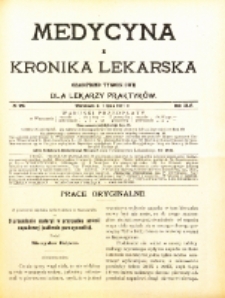 Medycyna i Kronika Lekarska : czasopiosmo tygodniowe dla lekarzy praktyk&oacute;w 1911, R. XLVI nr 26