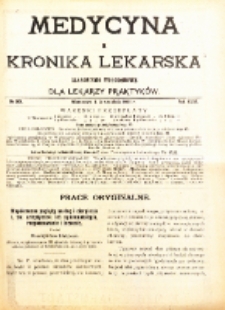 Medycyna i Kronika Lekarska : czasopiosmo tygodniowe dla lekarzy praktyk&oacute;w 1911, R. XLVI nr 35