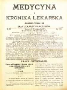 Medycyna i Kronika Lekarska : czasopiosmo tygodniowe dla lekarzy praktyk&oacute;w 1911, R. XLVI nr 42