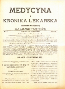 Medycyna i Kronika Lekarska : czasopiosmo tygodniowe dla lekarzy praktyk&oacute;w 1911, R. XLVI nr 45
