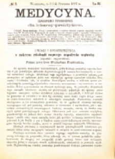 Medycyna i Kronika Lekarska : czasopiosmo tygodniowe dla lekarzy praktyk&oacute;w 1887, R. XV nr 3