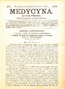 Medycyna i Kronika Lekarska : czasopiosmo tygodniowe dla lekarzy praktyk&oacute;w 1887, R. XV nr 6