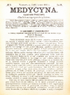 Medycyna i Kronika Lekarska : czasopiosmo tygodniowe dla lekarzy praktyk&oacute;w 1887, R. XV nr 9