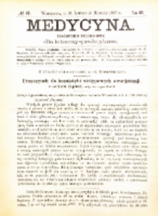 Medycyna i Kronika Lekarska : czasopiosmo tygodniowe dla lekarzy praktyk&oacute;w 1887, R. XV nr 10
