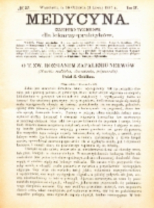 Medycyna i Kronika Lekarska : czasopiosmo tygodniowe dla lekarzy praktyk&oacute;w 1887, R. XV nr 27