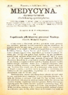 Medycyna i Kronika Lekarska : czasopiosmo tygodniowe dla lekarzy praktyk&oacute;w 1887, R. XV nr 29
