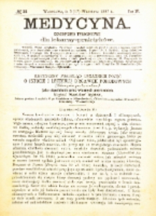 Medycyna i Kronika Lekarska : czasopiosmo tygodniowe dla lekarzy praktyk&oacute;w 1887, R. XV nr 38