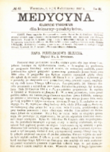 Medycyna i Kronika Lekarska : czasopiosmo tygodniowe dla lekarzy praktyk&oacute;w 1887, R. XV nr 42