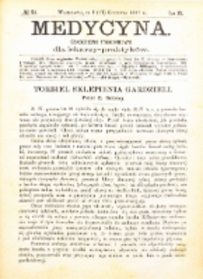 Medycyna i Kronika Lekarska : czasopiosmo tygodniowe dla lekarzy praktyk&oacute;w 1887, R. XV nr 51