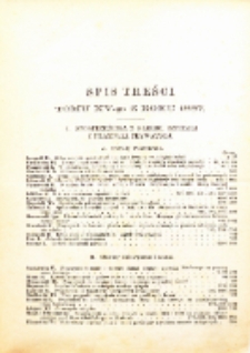 Medycyna czasopismo tygodniowe dla lekarzy- praktyk&oacute;w 1887, R. XV nr spis treści